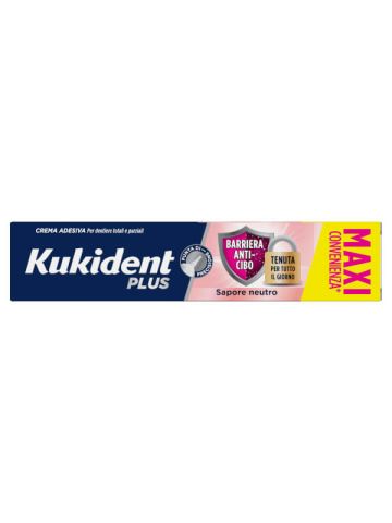 Kukident Plus Barriera Anti-cibo Neutro Crema Adesiva Protesi Dentarie 57g